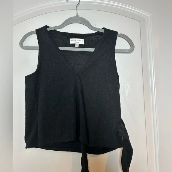 Madewell Wrap-Tie Tank Top black - Picture 3 of 6
